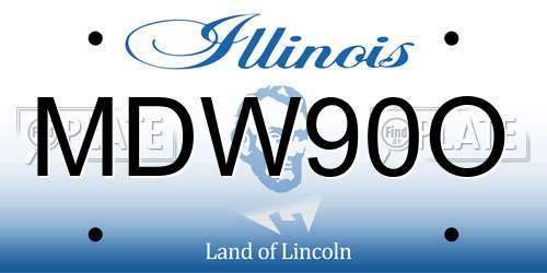 MDW90O Illinois License Plate