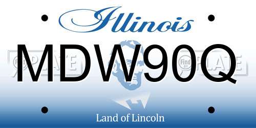 MDW90Q Illinois License Plate