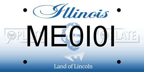ME0I0I Illinois License Plate