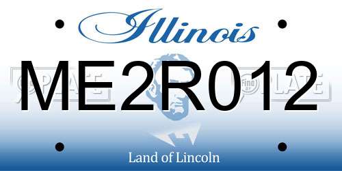 ME2R012 Illinois License Plate