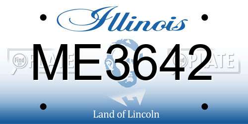 ME3642 Illinois License Plate