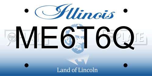 ME6T6Q Illinois License Plate