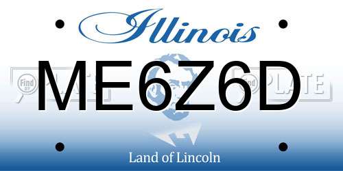 ME6Z6D Illinois License Plate