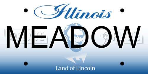 MEADOW Illinois License Plate