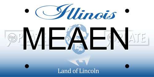 MEAEN Illinois License Plate