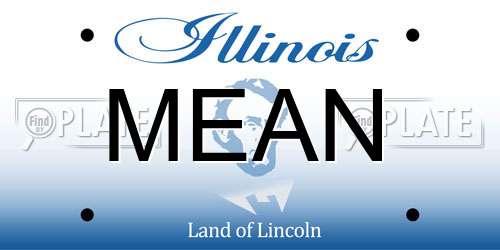 MEAN Illinois License Plate