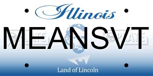 MEANSVT Illinois License Plate