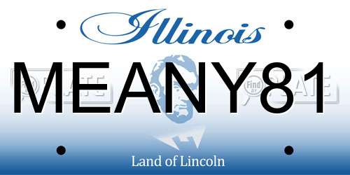 MEANY81 Illinois License Plate