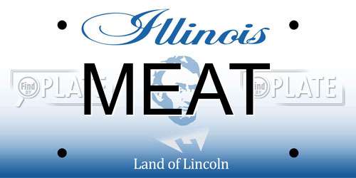 MEAT Illinois License Plate