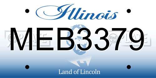 MEB3379 Illinois License Plate