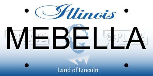 MEBELLA Illinois License Plate