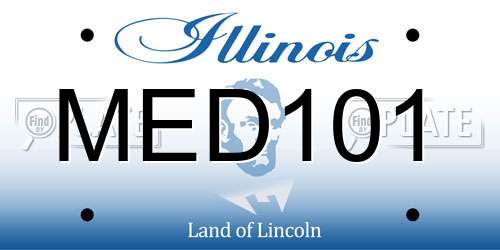 MED101 Illinois License Plate