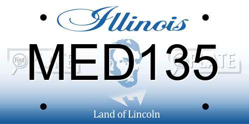 MED135 Illinois License Plate