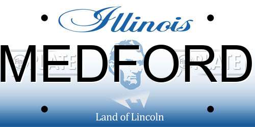 MEDFORD Illinois License Plate