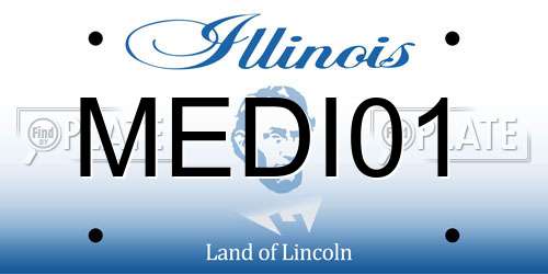 MEDI01 Illinois License Plate