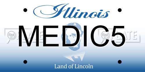 MEDIC5 Illinois License Plate