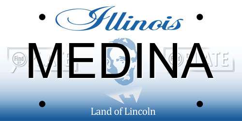 MEDINA Illinois License Plate