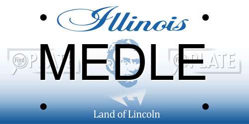 MEDLE Illinois License Plate