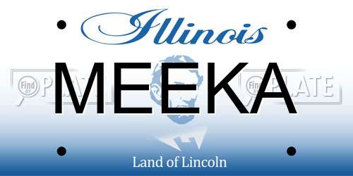 MEEKA Illinois License Plate