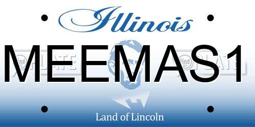 MEEMAS1 Illinois License Plate