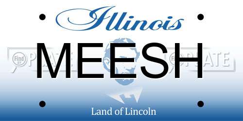 MEESH Illinois License Plate