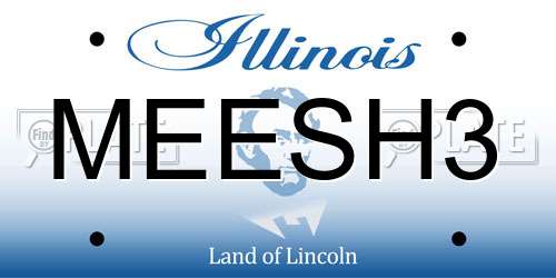 MEESH3 Illinois License Plate
