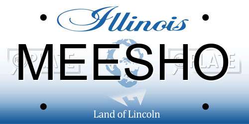 MEESHO Illinois License Plate