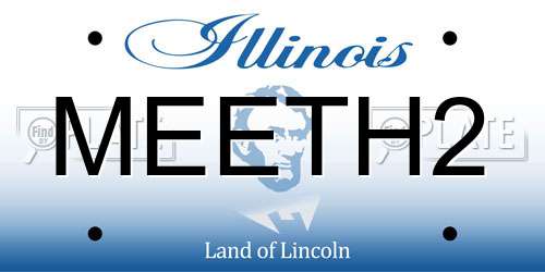 MEETH2 Illinois License Plate