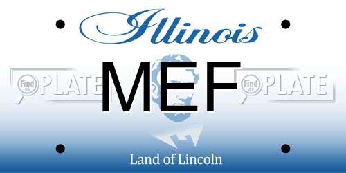 MEF Illinois License Plate