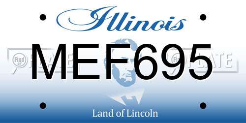 MEF695 Illinois License Plate