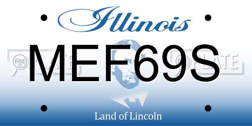 MEF69S Illinois License Plate