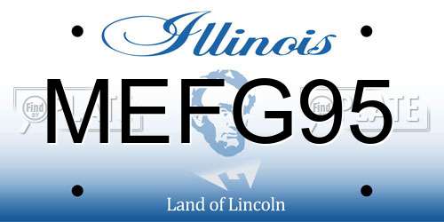 MEFG95 Illinois License Plate