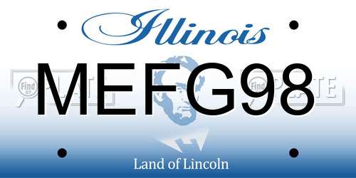 MEFG98 Illinois License Plate