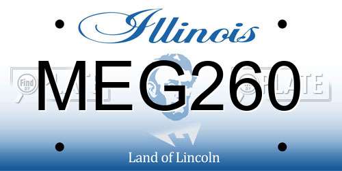 MEG260 Illinois License Plate