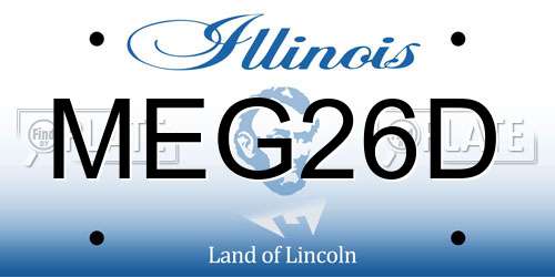 MEG26D Illinois License Plate