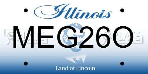 MEG26O Illinois License Plate