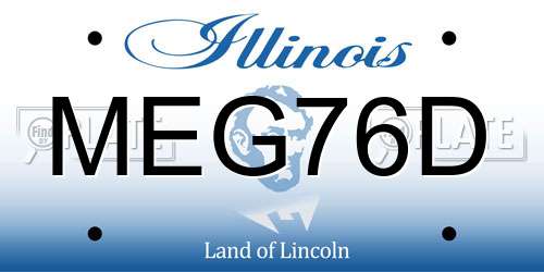 MEG76D Illinois License Plate