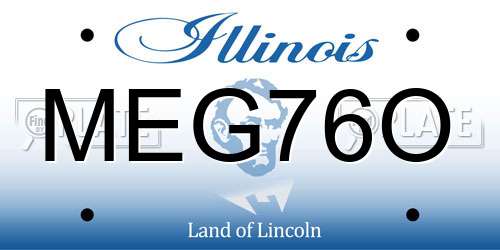 MEG76O Illinois License Plate