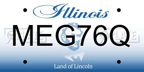 MEG76Q Illinois License Plate