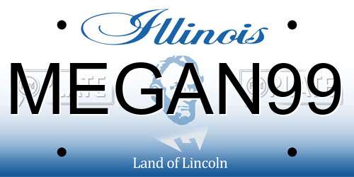 MEGAN99 Illinois License Plate