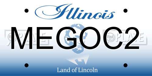 MEGOC2 Illinois License Plate