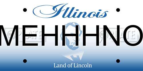 MEHHHNO Illinois License Plate