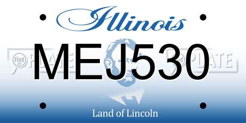 MEJ530 Illinois License Plate