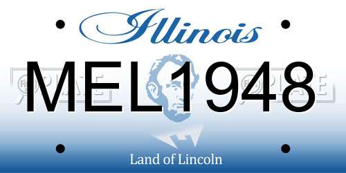 MEL1948 Illinois License Plate