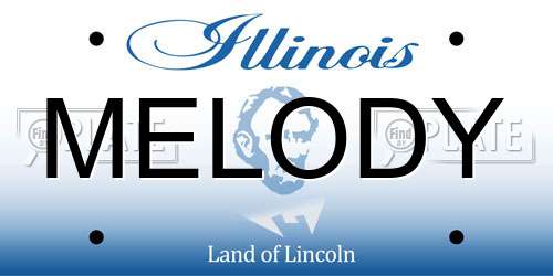 MELODY Illinois License Plate