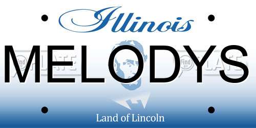 MELODYS Illinois License Plate