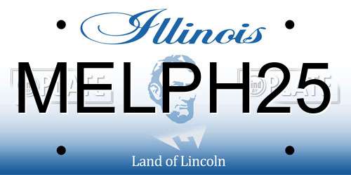 MELPH25 Illinois License Plate