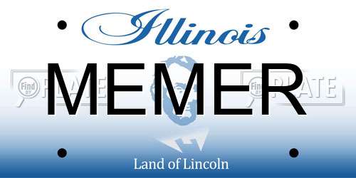 MEMER Illinois License Plate