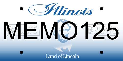 MEMO125 Illinois License Plate