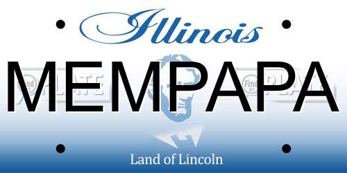 MEMPAPA Illinois License Plate